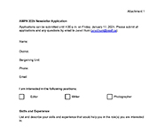 AMPA Newsletter Application Form image