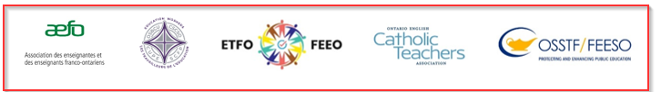 OTF-FEO, aefo, ETFO-FEEO, Catholic Teachers Association, OSSTF-FEESO